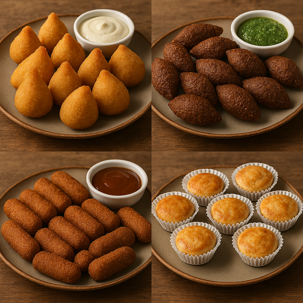 porcao-de-mini-salgadinhos Melhores salgadinhos para vender em 2026: Guia completo