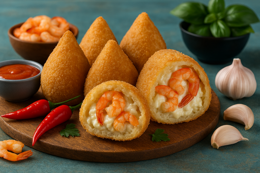coxinha-com-recheio-de-camarao-com-queijo-cremoso-1024x683 Recheios de coxinha para vender: 7 opções lucrativas
