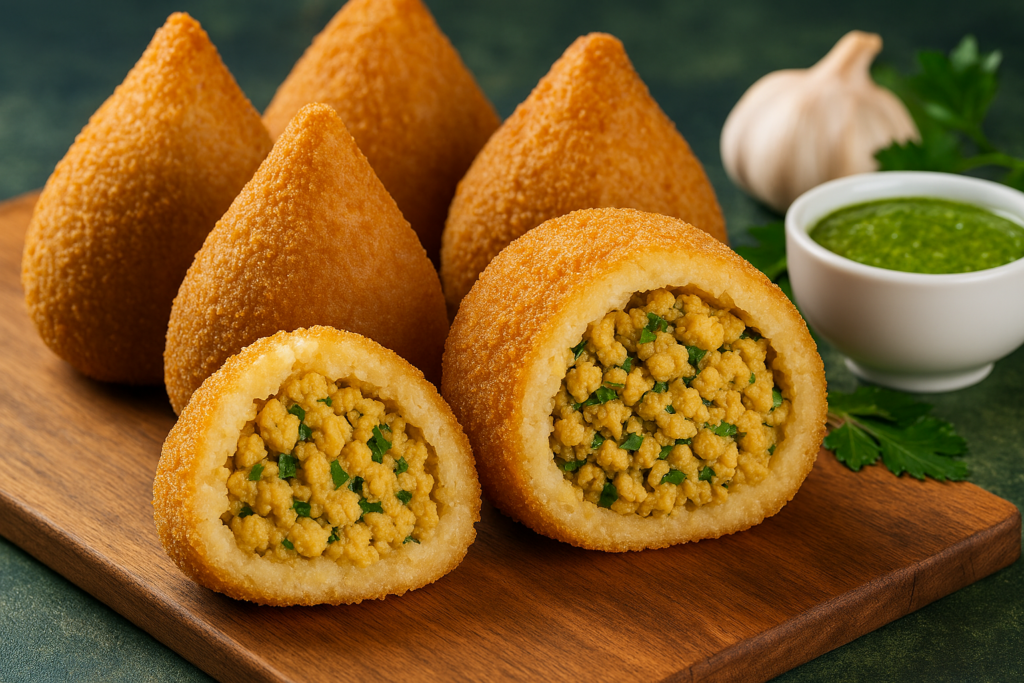 coxinhas-recheadas-com-proteina-vegetal-a-base-de-grao-de-bico-e-cheiro-verde-1024x683 Recheios de coxinha para vender: 7 opções lucrativas