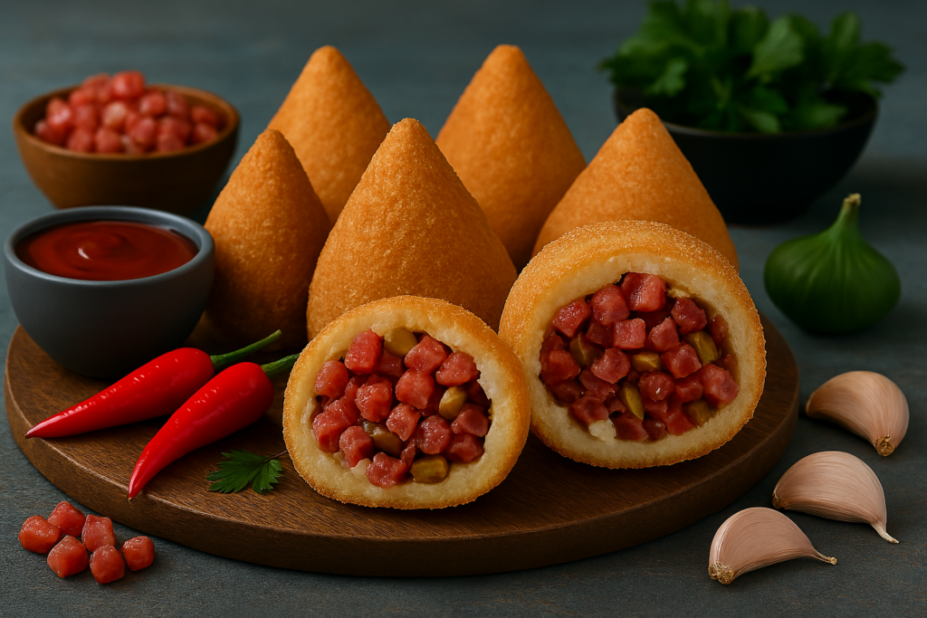 coxinhas-recheadas-de-calabresa-picadinha-com-azeitonas-1024x683 Recheios de coxinha para vender: 7 opções lucrativas