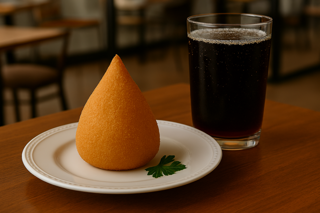 imagem-com-a-coxinha-grande-e-o-copo-de-refrigerante-de-cola-1024x683 Recheios de coxinha para vender: 7 opções lucrativas