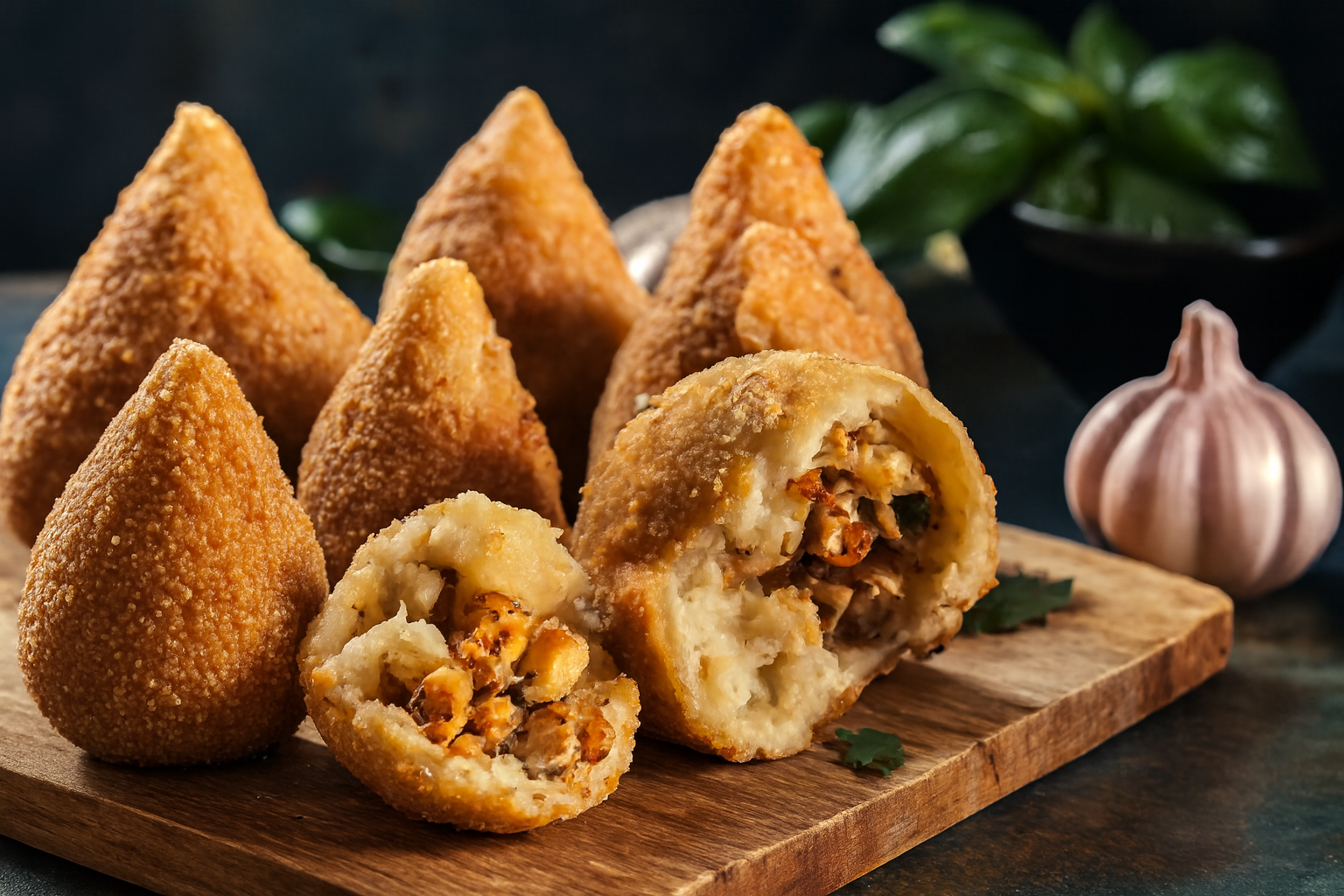 mini coxinhas de frango com catupiry