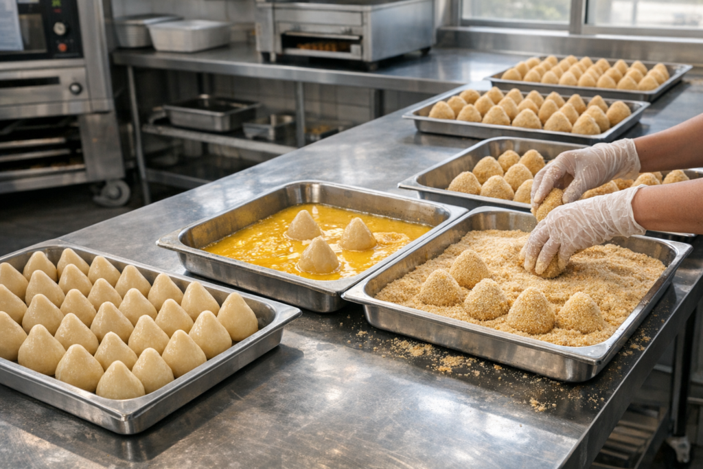 como-empanar-coxinhas-1024x683 Como empanar coxinha: métodos, misturas e técnicas para produção em escala