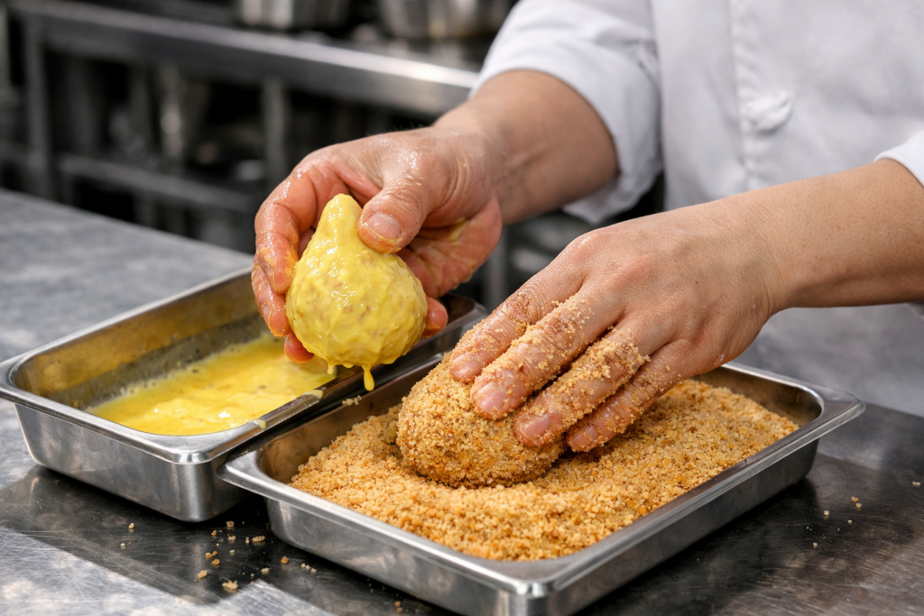 como-empanar-salgados-1024x683 Como empanar coxinha: métodos, misturas e técnicas para produção em escala