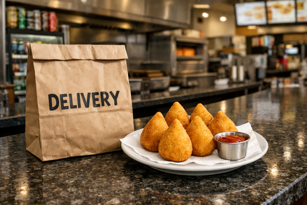 delivery-de-coxinha-1024x683 Coxinha com Massa de Batata: Receita Completa, Variações e Dicas para Vender