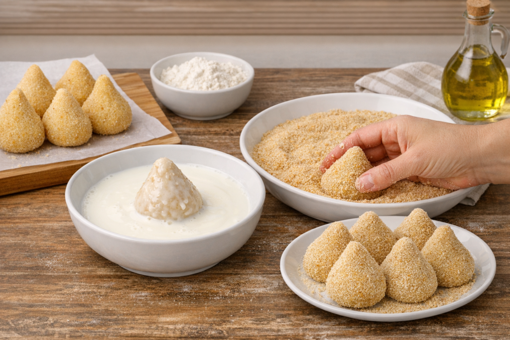 processo-empanar-coxinhas-1024x683 Como empanar coxinha: métodos, misturas e técnicas para produção em escala