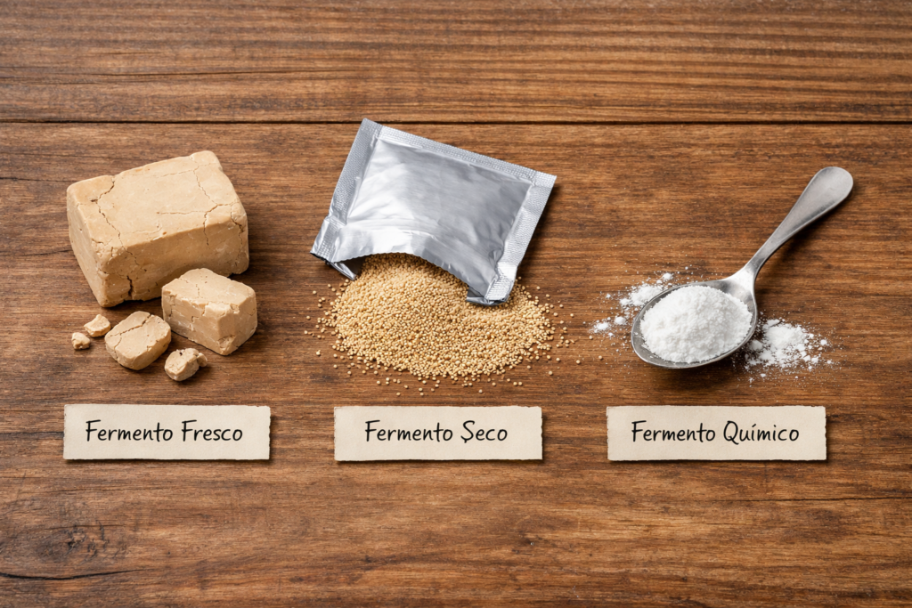 fermento-fresco-ou-seco-qual-escolher-1-1024x683 Fermento Biológico Seco, Fresco ou Químico: Qual usar em Cada Receita?