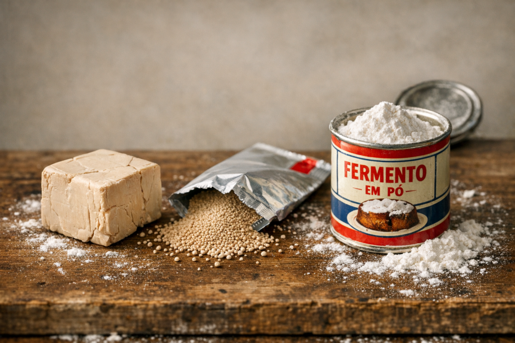 fermento-ideal-para-receitas-1024x683 Fermento Biológico Seco, Fresco ou Químico: Qual usar em Cada Receita?